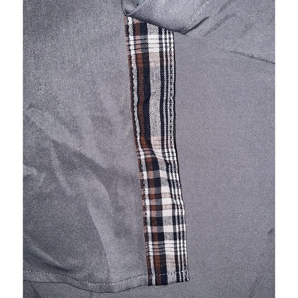 *NWT* COOFANDY Mens Button Down Casual Gray Short Sleeve Shirt Size Large - Picture 6 of 8